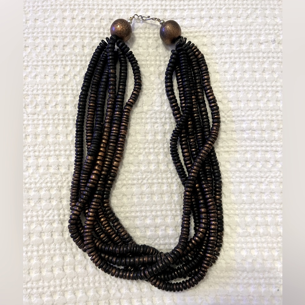 Vintage chunky copper bead necklace